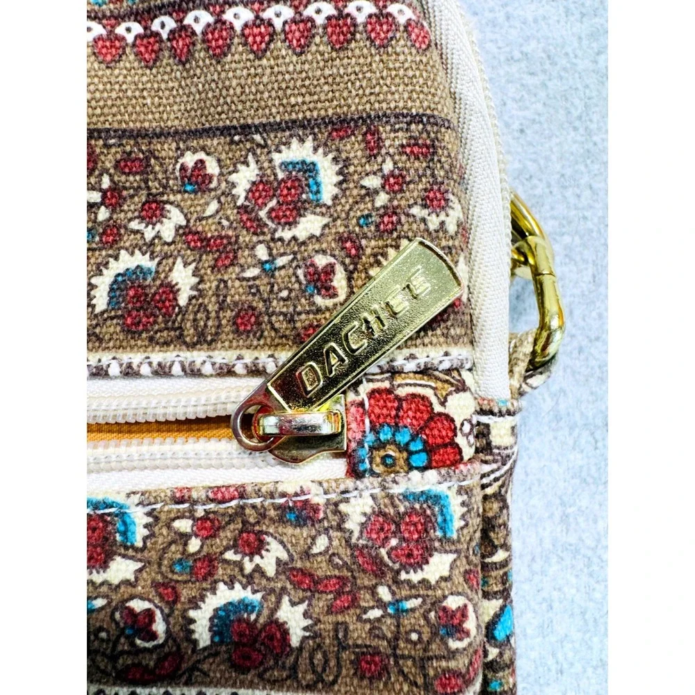 Dachee Laptop‎ Messenger Bag Womens 15.6 Inch Brown Boho Floral Tapestry Canvas
